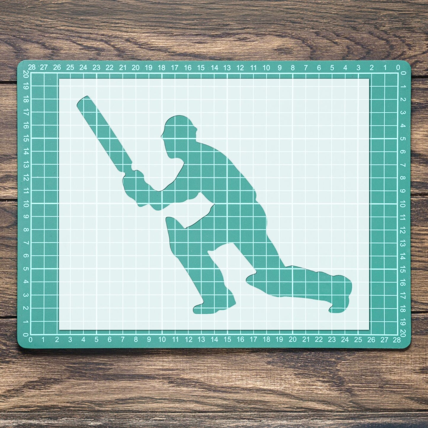 STENCIL CRICKET PLAYER BALL SPORT GAME MYLAR PAINTING WALL ART CRAFT 2 AIRBRUSH