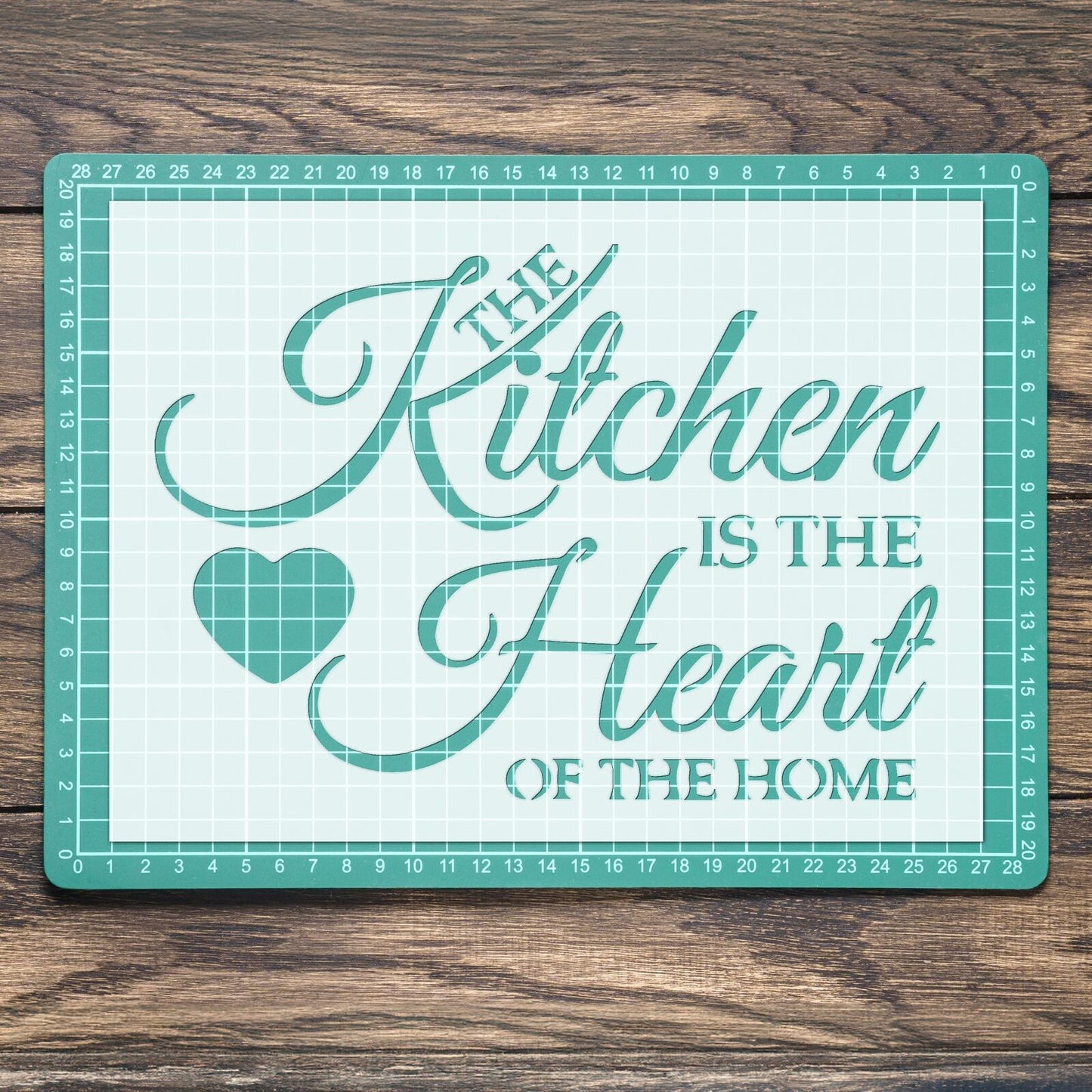 STENCIL THE KITCHEN IS THE HEART OF THE HOME MYLAR WALL ART CRAFT AIRBRUSH