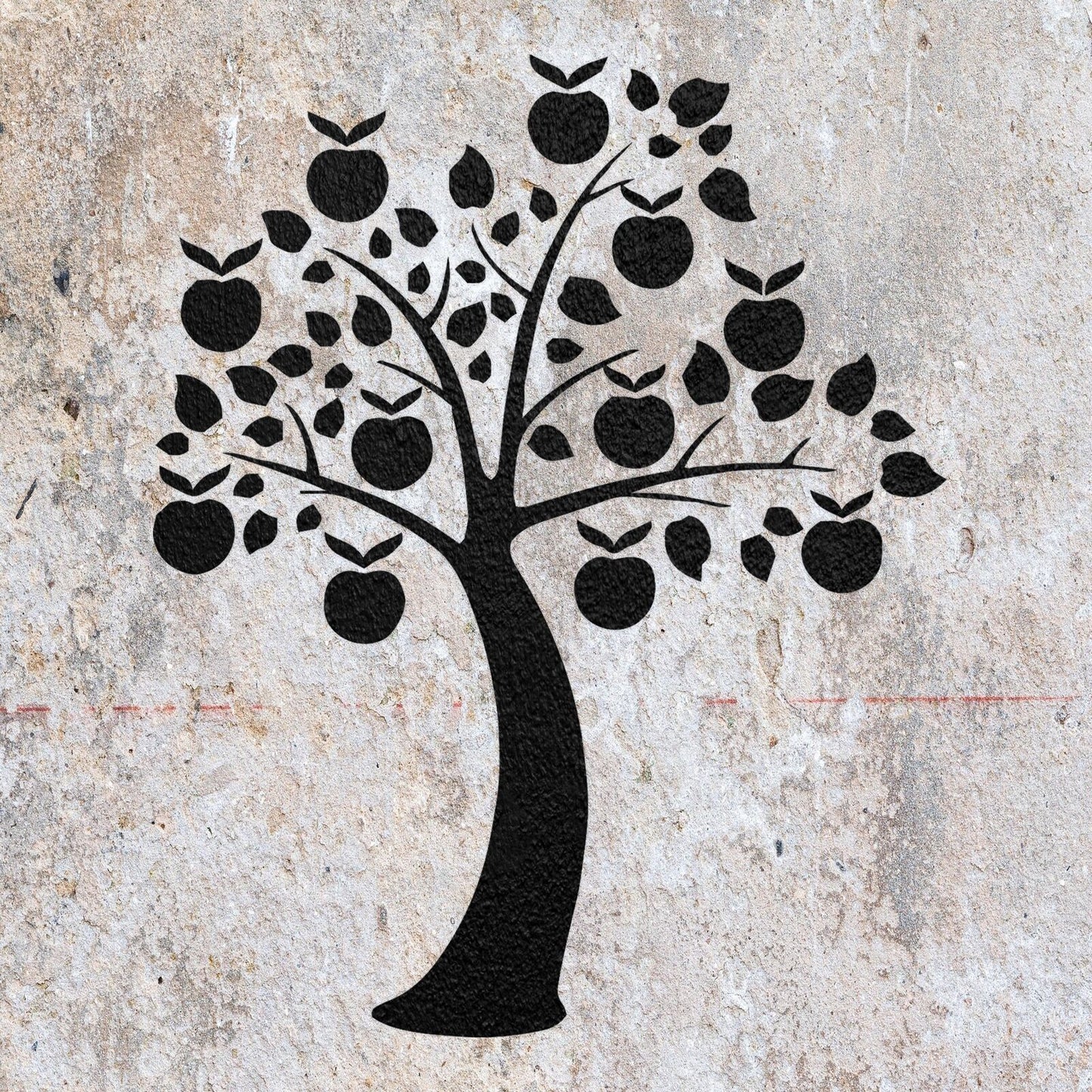 STENCIL APPLE TREE FRUIT MYLAR  PAINTING WALL ART CRAFTS   AIRBRUSH