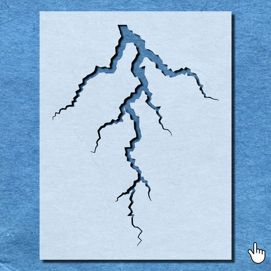 STENCIL LIGHTNING SKY THUNDER MYLAR  PAINTING WALL ART  CRAFTS  AIRBRUSH