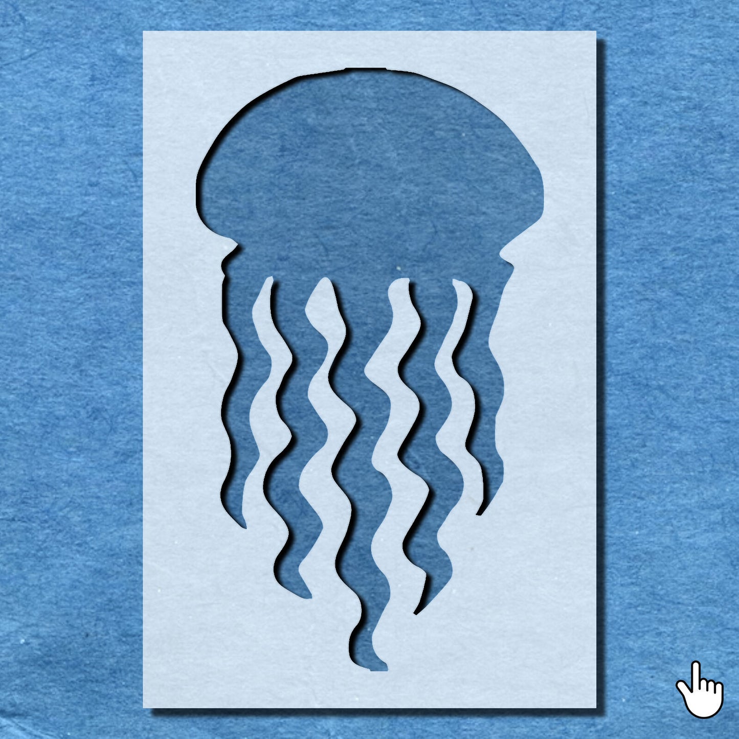 STENCIL JELLY FISH SEA MYLAR  PAINTING WALL ART  CRAFTS  AIRBRUSH