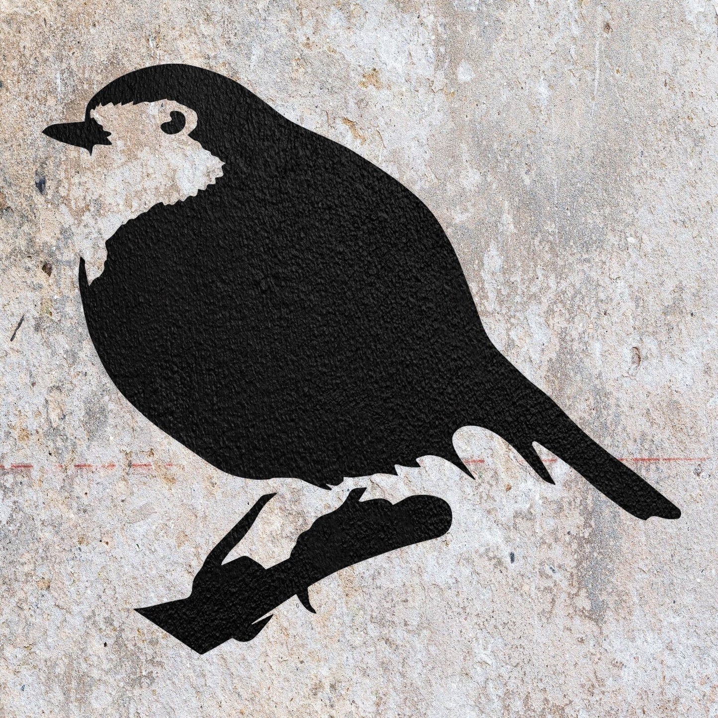 STENCIL ROBIN BIRD CHRISTMAS MYLAR  PAINTING WALL ART  CRAFTS  AIRBRUSH