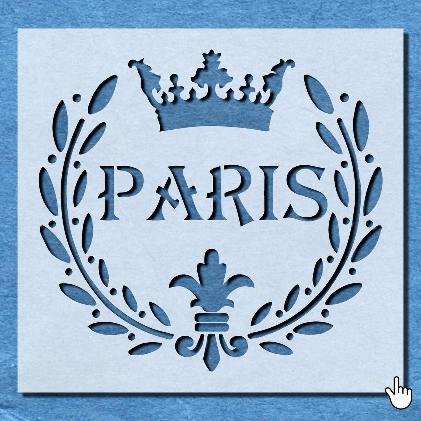 STENCIL PARIS CROWN VINTAGE QUOTE MYLAR  PAINTING WALL ART CRAFTS  3  AIRBRUSH