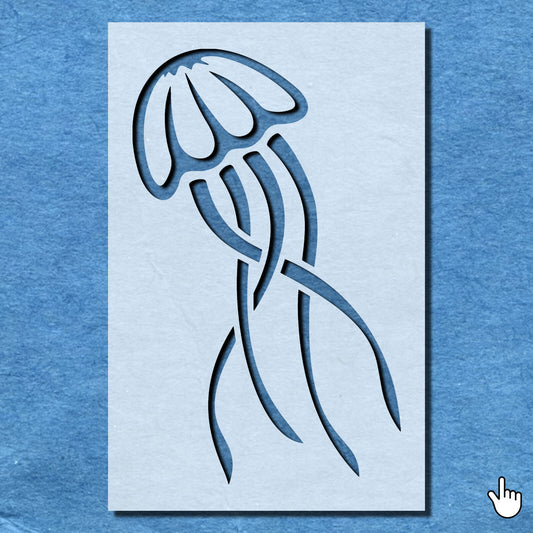 STENCIL JELLY FISH SEA MYLAR  PAINTING WALL ART  3 CRAFTS  AIRBRUSH