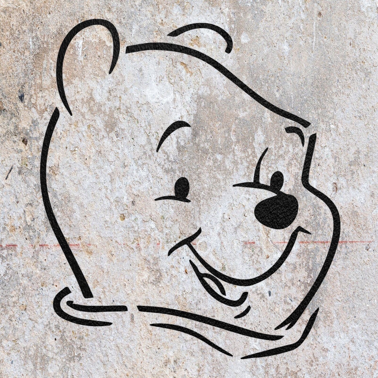 STENCIL WINNIE THE POOH CHARACTER FACE MYLAR PAINTING WALL ART CRAFT 2 AIRBRUSH