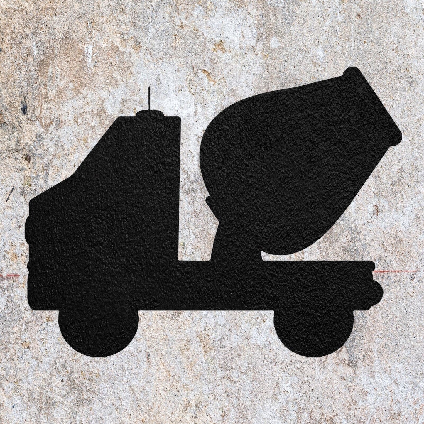 STENCIL CONCRETE CEMENT MIXER TRUCK MYLAR  PAINTING WALL ART  CRAFTS  AIRBRUSH