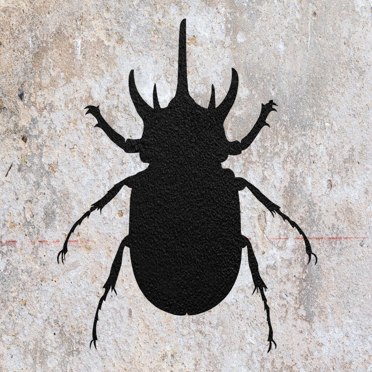 STENCIL SILHOUETTE BEETLE BUG MYLAR  PAINTING WALL ART  CRAFTS  AIRBRUSH