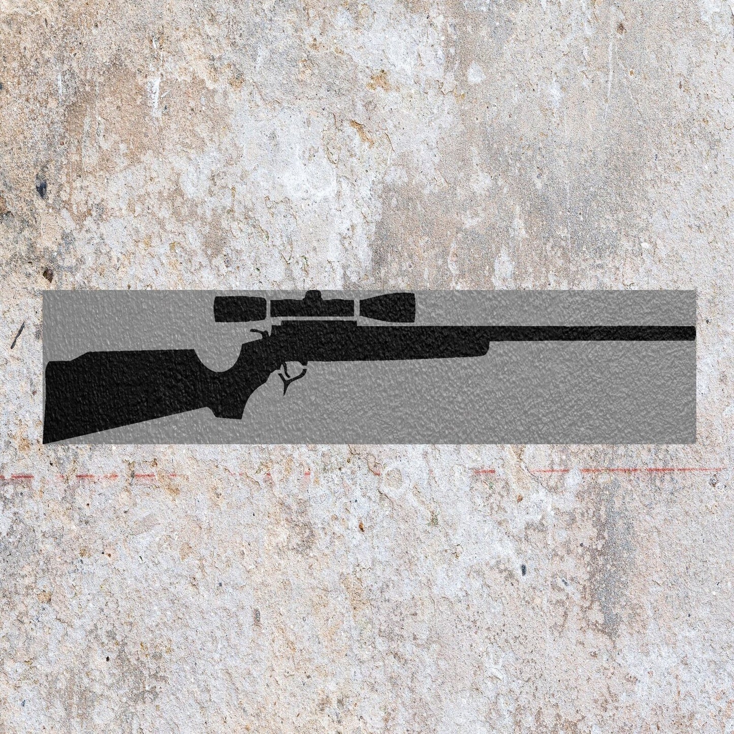 STENCIL RIFLE GUN WEAPON PAINTING WALL  MYLAR ART CRAFTS  AIRBRUSH