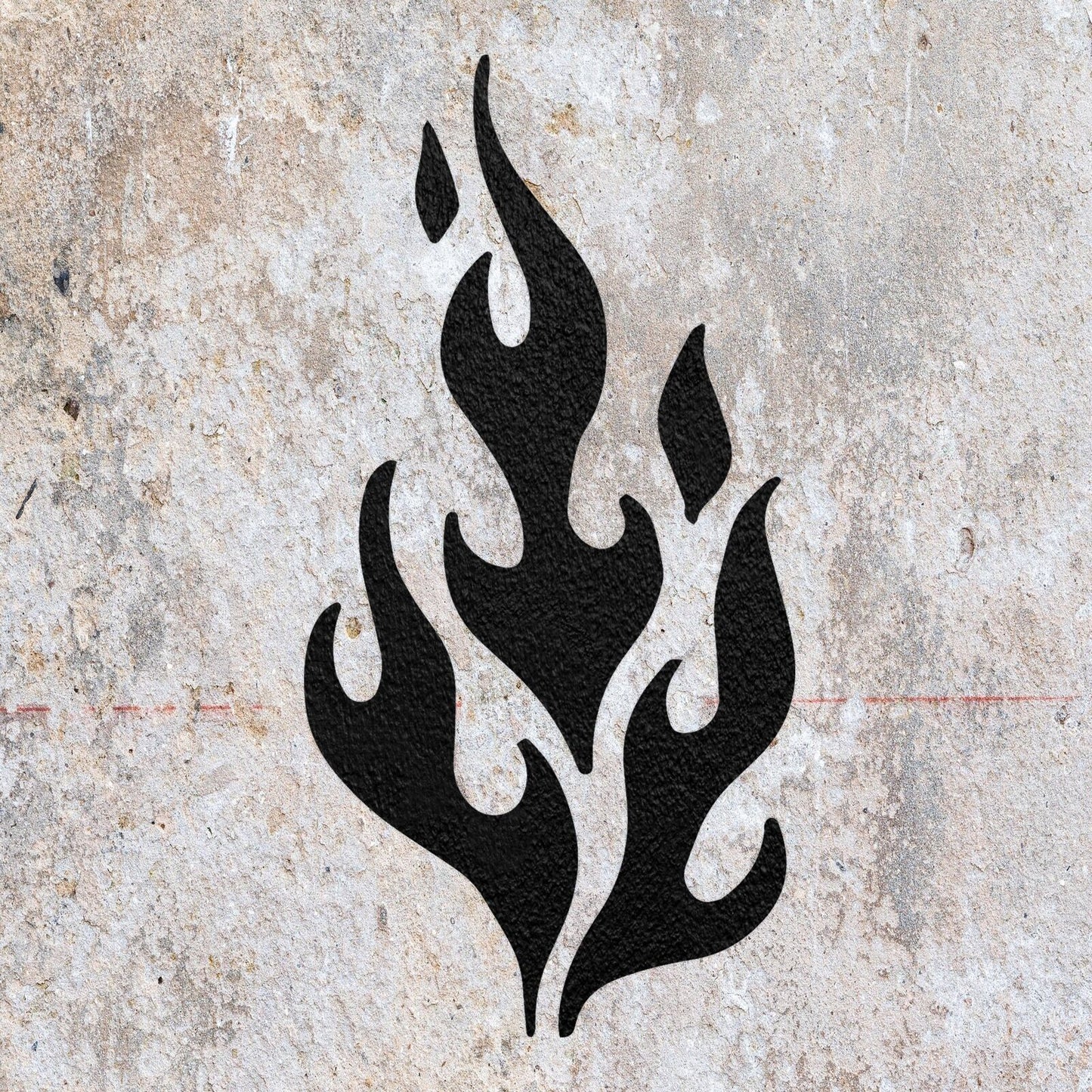 STENCIL FIRE SHAPE FLAME MYLAR  PAINTING WALL ART  5 CRAFTS  AIRBRUSH