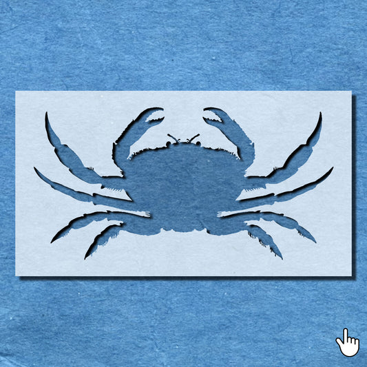 STENCIL CRAB SEA LIFE MYLAR  PAINTING WALL ART  3 CRAFTS  AIRBRUSH