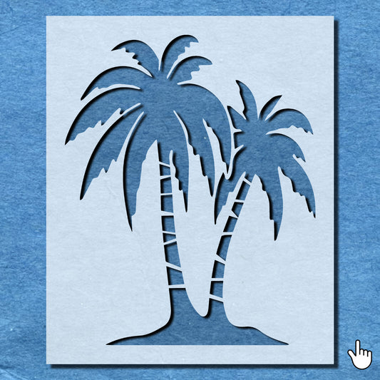 STENCIL PALM TREE EXOTIC PLANT MYLAR  PAINTING WALL ART CRAFTS  THREE  AIRBRUSH