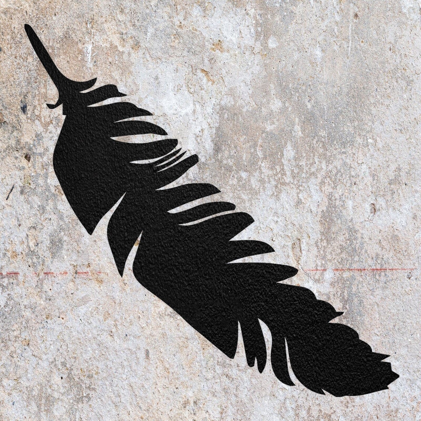 STENCIL FEATHER BIRD ANIMAL WING MYLAR  PAINTING WALL ART CRAFTS  1  AIRBRUSH