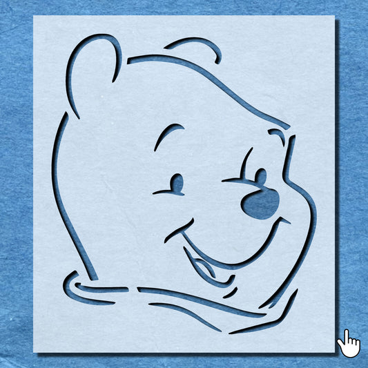 STENCIL WINNIE THE POOH CHARACTER FACE MYLAR PAINTING WALL ART CRAFT 2 AIRBRUSH