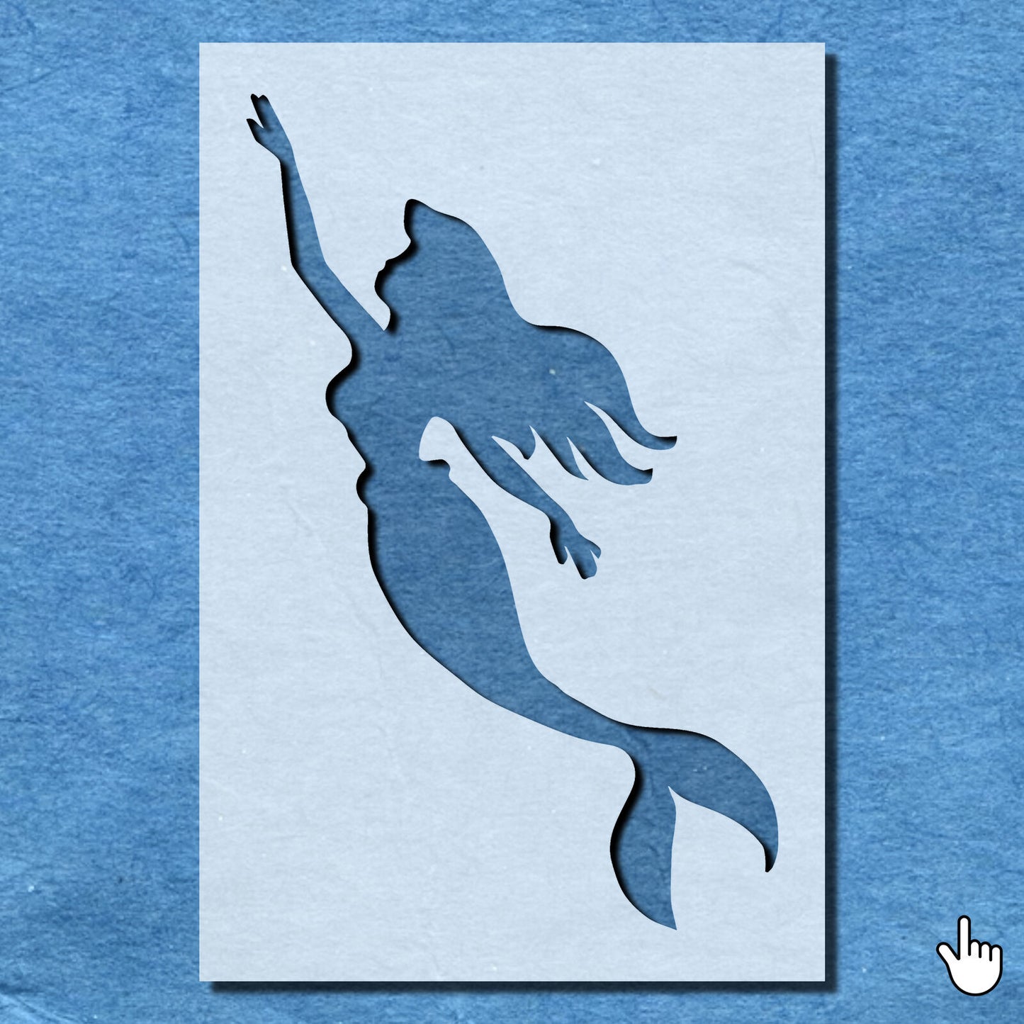 STENCIL LITTLE MERMAID MYSTICAL CREATURE MYLAR WALL ART  CRAFT AIRBRUSH