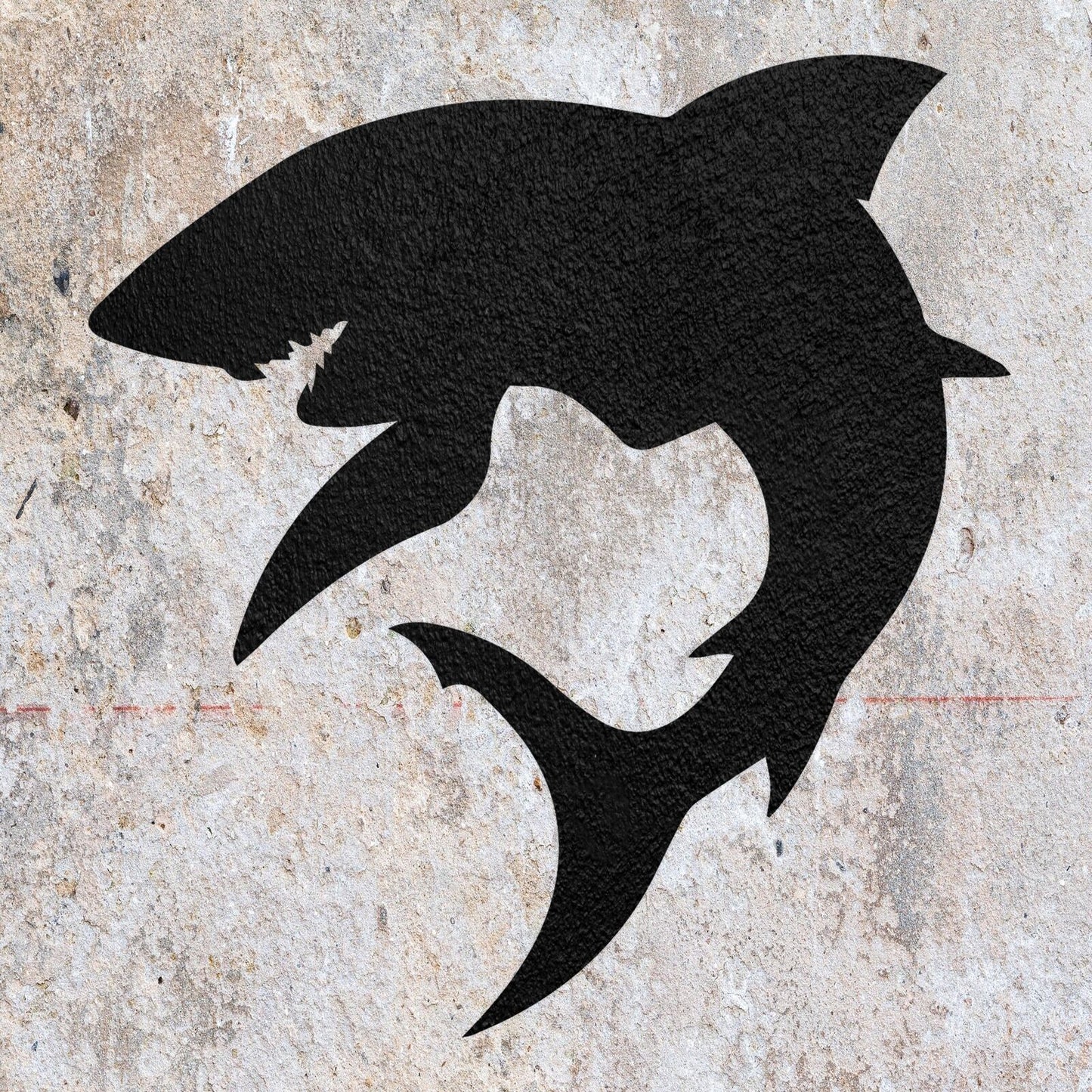 STENCIL GREAT WHITE SHARK  PAINTING WALL  3 MYLAR ART CRAFTS  AIRBRUSH