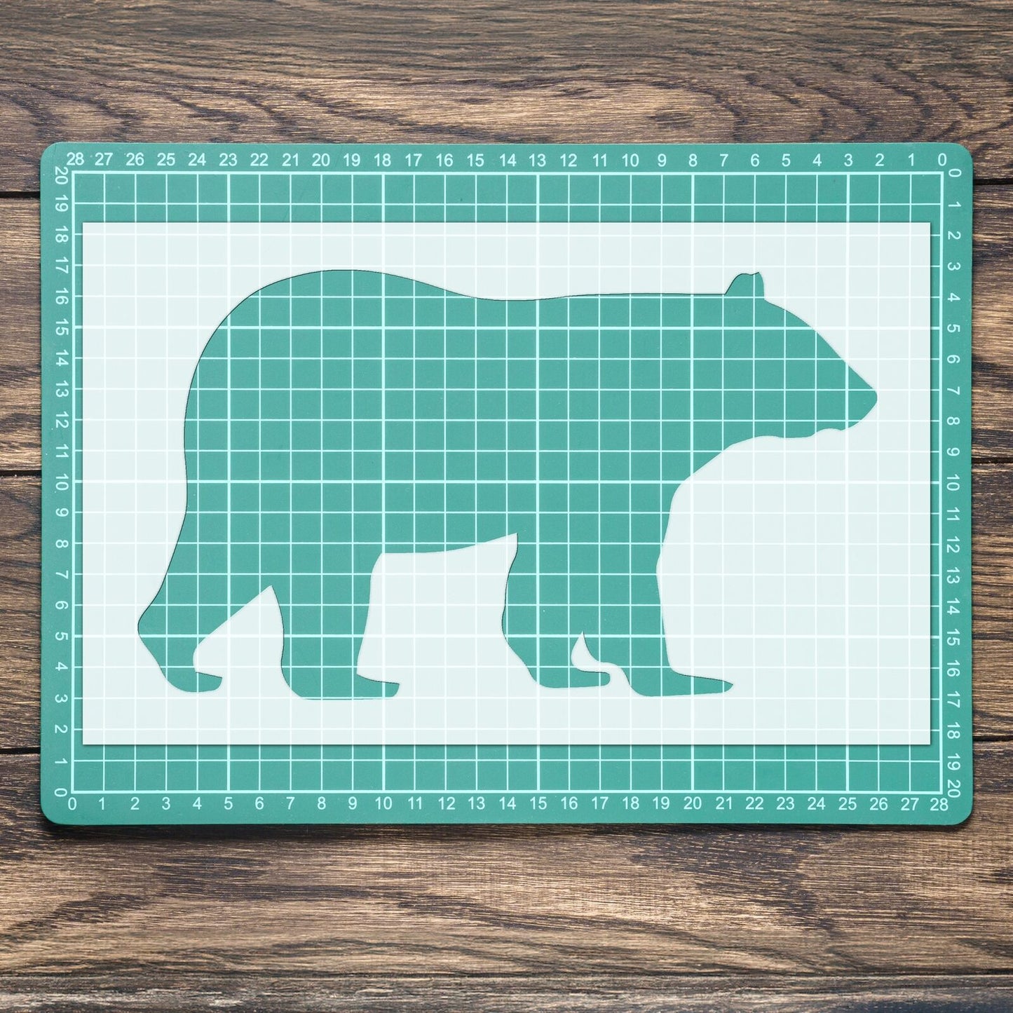 STENCIL POLAR BEAR ANIMAL MYLAR  PAINTING WALL ART  2 CRAFTS  AIRBRUSH