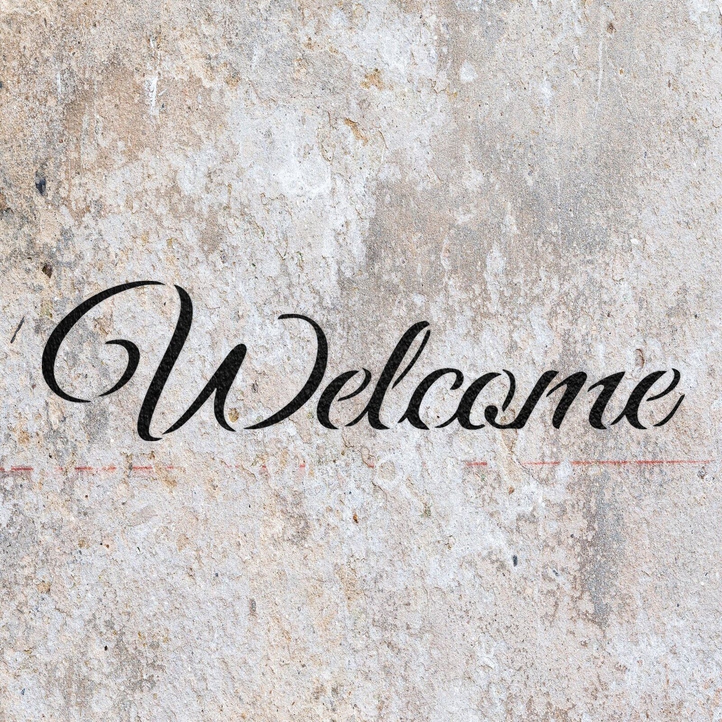 STENCIL WELCOME SIGN GREETING HOME MYLAR  PAINTING WALL ART CRAFTS   AIRBRUSH