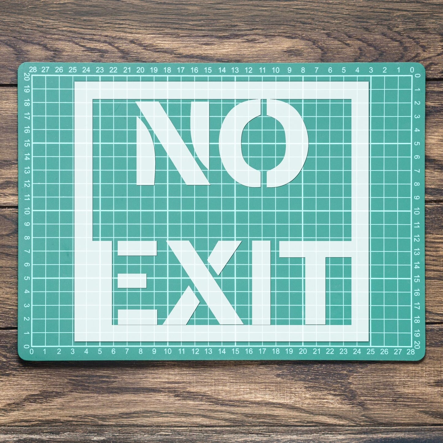 STENCIL NO EXIT ROAD CAR TRAFFIC SIGN MYLAR PAINTING WALL ART CRAFTS  AIRBRUSH