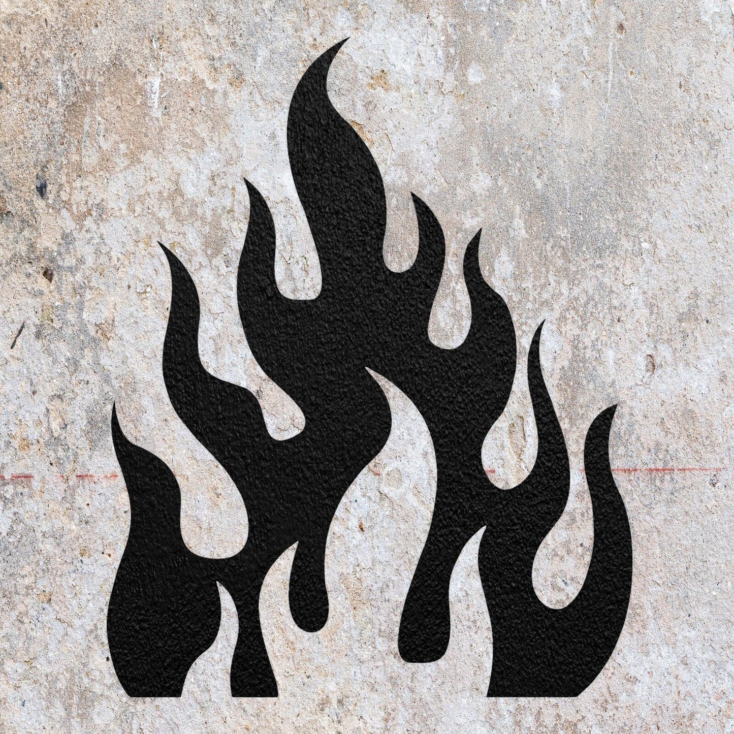 STENCIL FIRE SHAPE FLAME MYLAR  PAINTING WALL ART  6 CRAFTS  AIRBRUSH