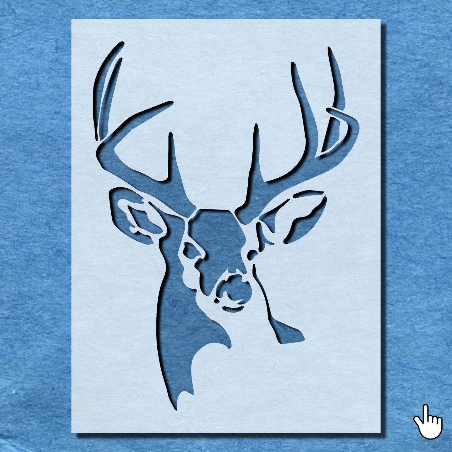 STENCIL STAG FACE REINDEER ANIMAL DEER MYLAR PAINTING WALL ART CRAFTS  AIRBRUSH