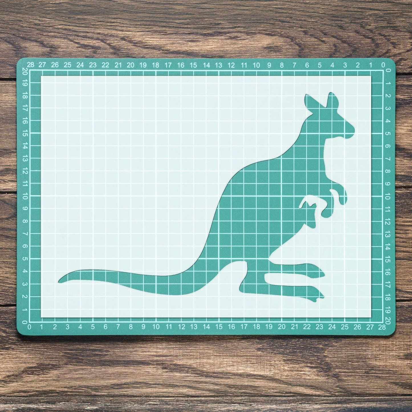 STENCIL KANGAROO AUSTRALIAN ANIMAL MYLAR  PAINTING WALL ART CRAFTS  2  AIRBRUSH