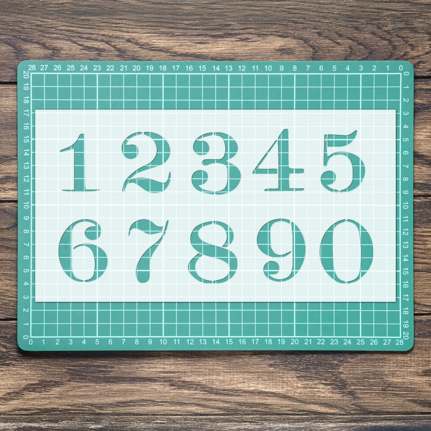 STENCIL NUMBER NUMERIC DIGIT FONT MYLAR  PAINTING WALL ART CRAFTS   AIRBRUSH