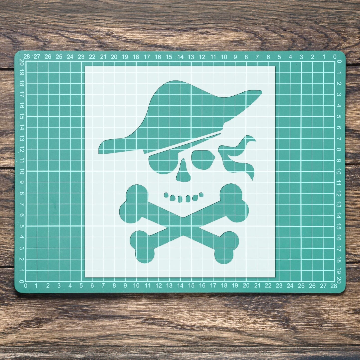 STENCIL PIRATE SKULL BS EYE PATCH HAT MYLAR PAINTING WALL ART CRAFTS  AIRBRUSH