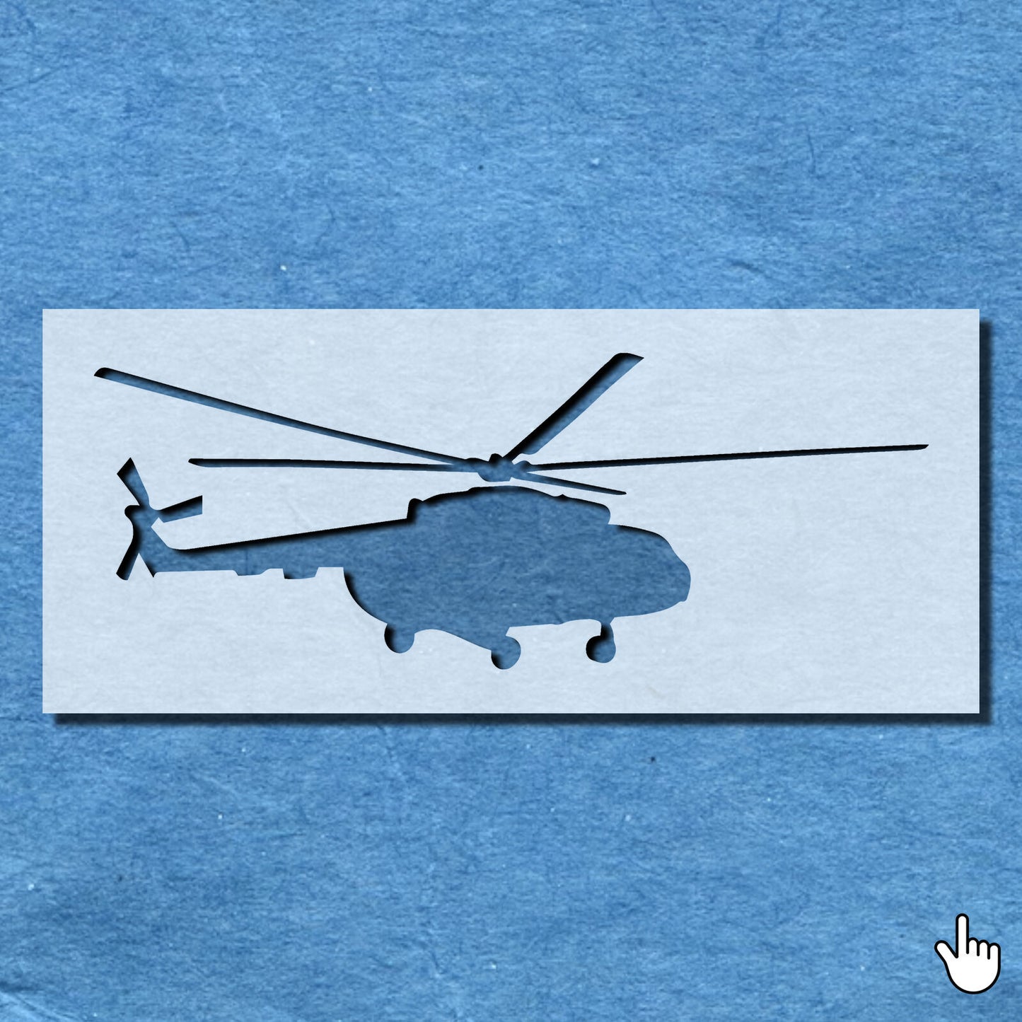 STENCIL HELECOPTER AIRCRAFT MYLAR  PAINTING WALL ART  6 CRAFTS  AIRBRUSH