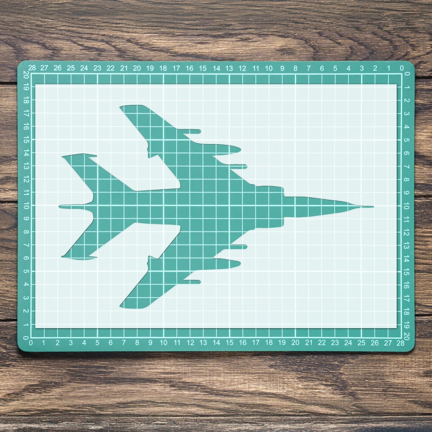 STENCIL PLANE FIGHTER JET AIRCRAFT MYLAR WALL ART FIFTEENTH CRAFT AIRBRUSH