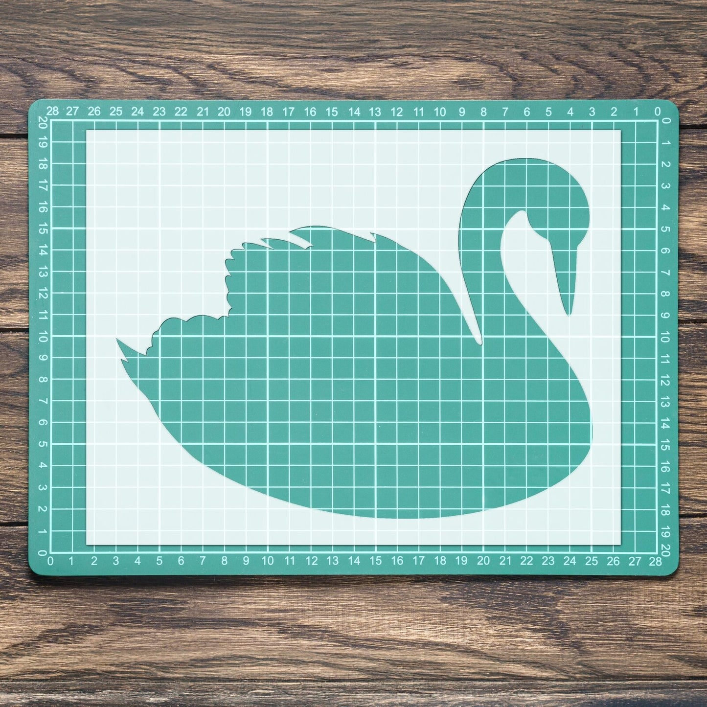 STENCIL SWAN BIRD SWIMMING ANIMAL MYLAR  PAINTING WALL ART  CRAFTS  AIRBRUSH