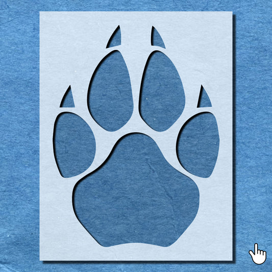 STENCIL DOG CAT ANIMAL PET PAW PRINT MYLAR PAINTING WALL CRAFTS  ART AIRBRUSH