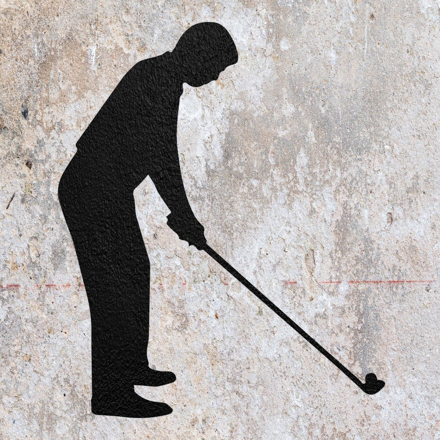 STENCIL GOLFER DRIVING GOLF SPORTS MYLAR  PAINTING WALL ART CRAFTS   AIRBRUSH