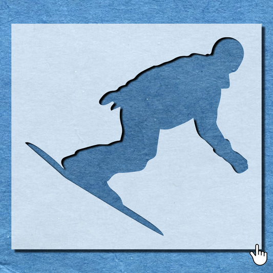 STENCIL SNOWBOARD SNOW SPORT WINTER MYLAR  PAINTING WALL ART CRAFTS   AIRBRUSH