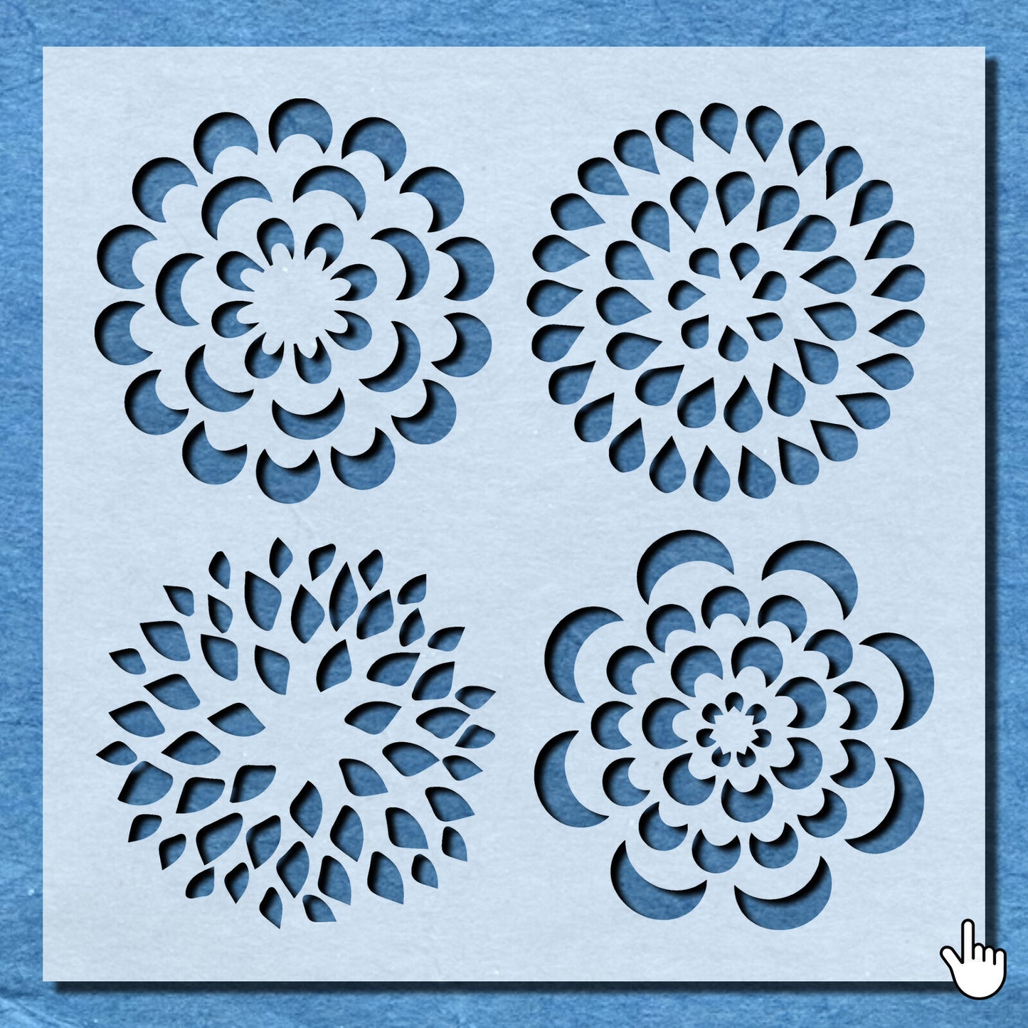 STENCIL PATTERN FLOWER PLANT PRINT MYLAR PAINTING WALL ART CRAFTS  AIRBRUSH