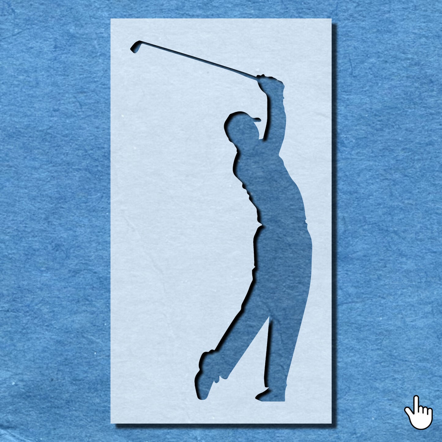 STENCIL GOLFER SWINGING GOLF SPORTS MYLAR  PAINTING WALL ART CRAFTS   AIRBRUSH