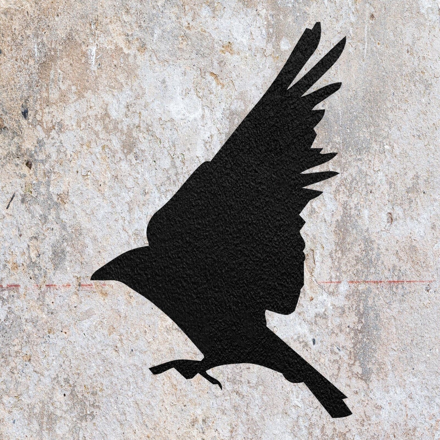 STENCIL CROW BIRD FLYING ANIMAL MYLAR PAINTING WALL ART CRAFTS AIRBRUSH