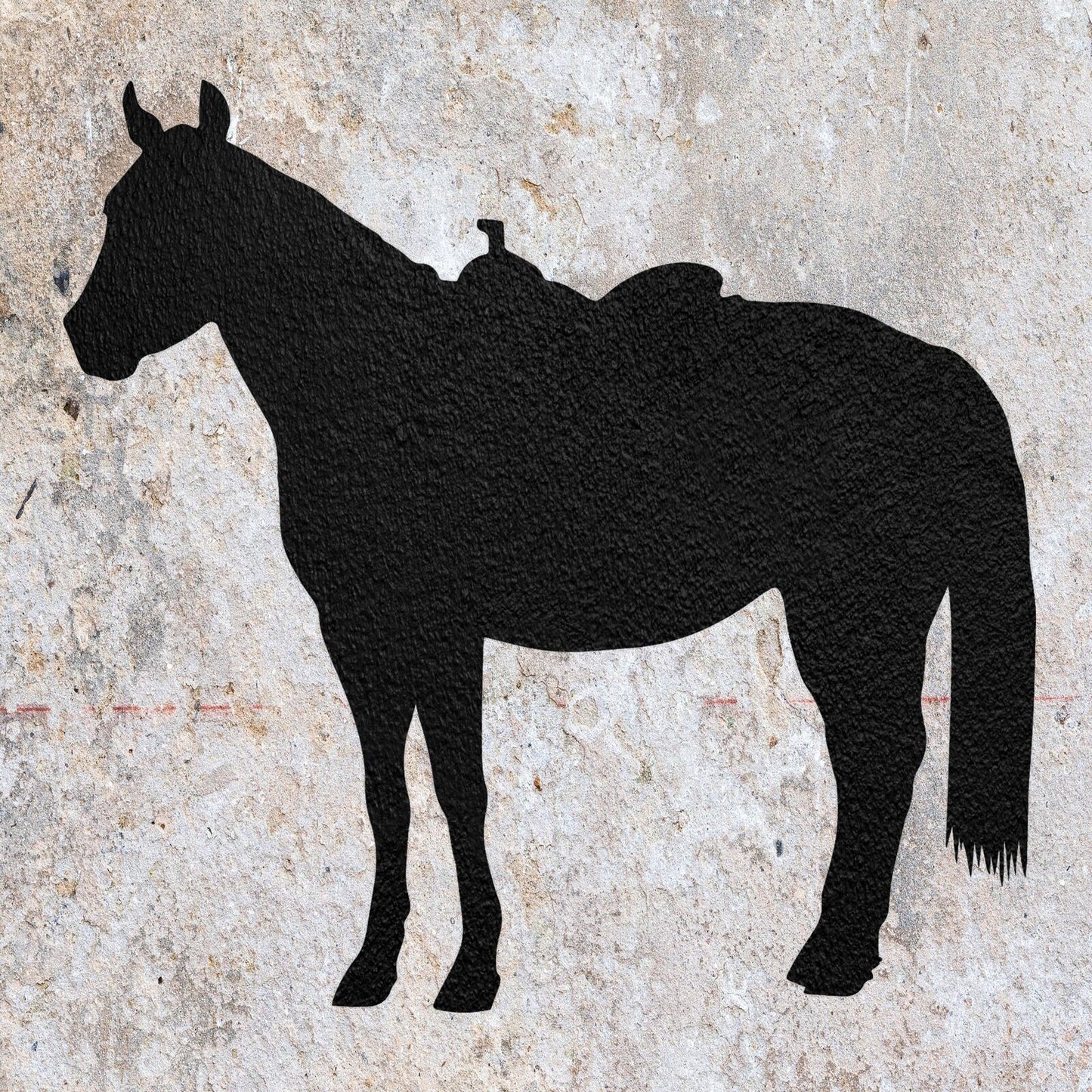 STENCIL WESTERN HORSE MYLAR  PAINTING WALL ART  CRAFTS  AIRBRUSH