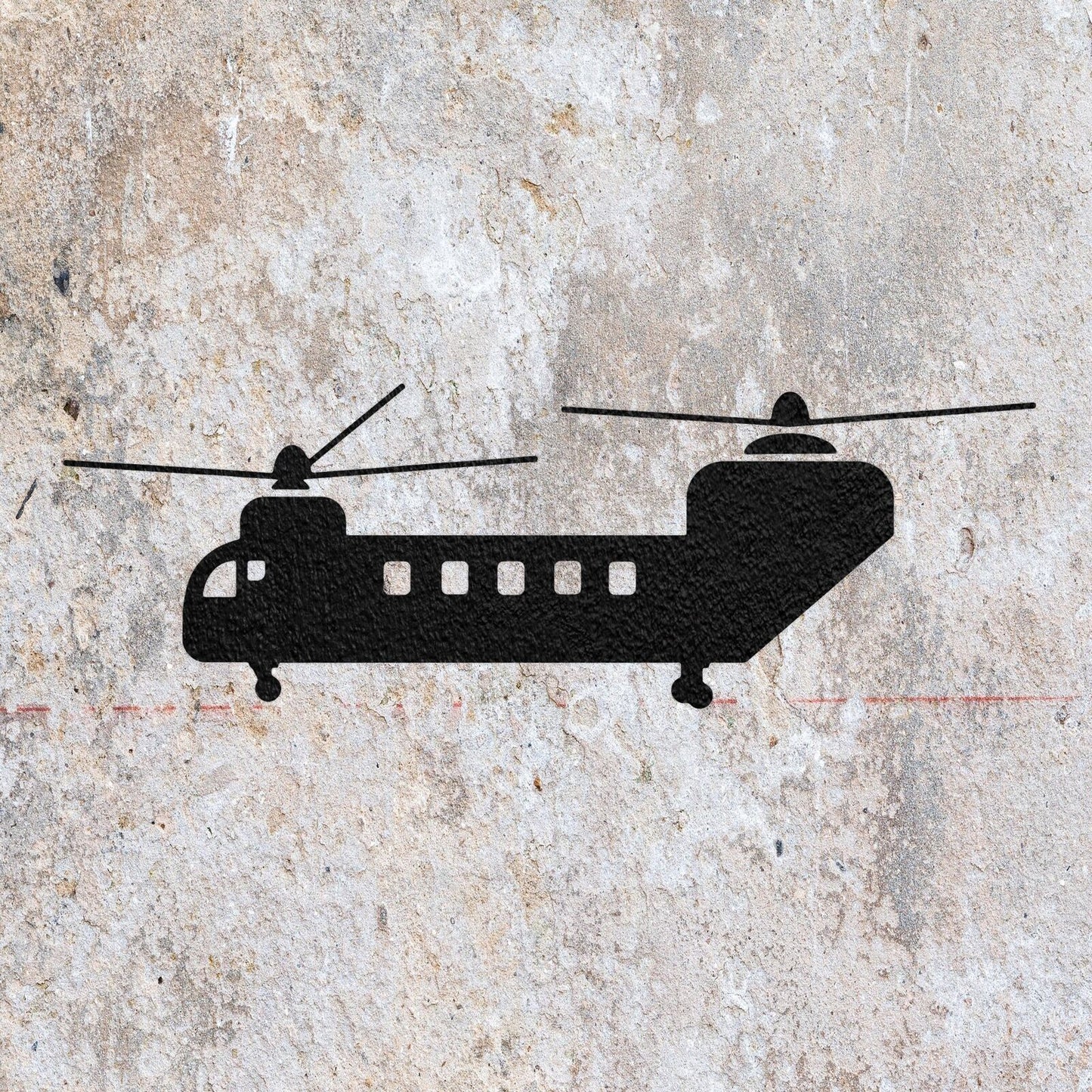 STENCIL CHINOOK HELECOPTER AIRCRAFT MYLAR PAINTING WALL ART CRAFTS AIRBRUSH