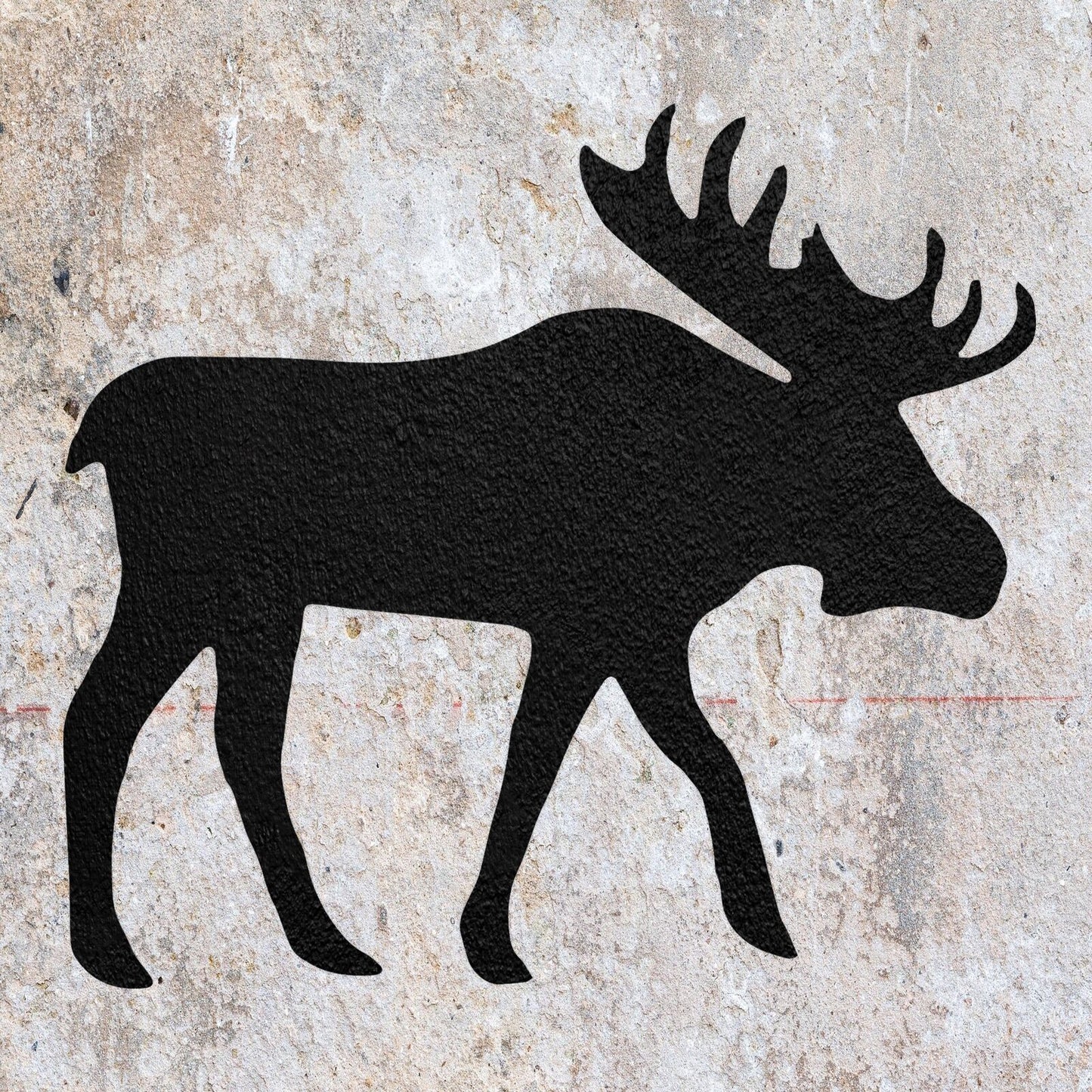 STENCIL MOOSE ANIMAL MYLAR  PAINTING WALL ART  2 CRAFTS  AIRBRUSH