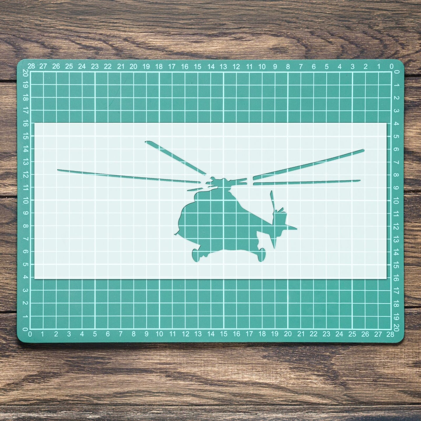 STENCIL HELECOPTER AIRCRAFT MYLAR  PAINTING WALL ART  5 CRAFTS  AIRBRUSH