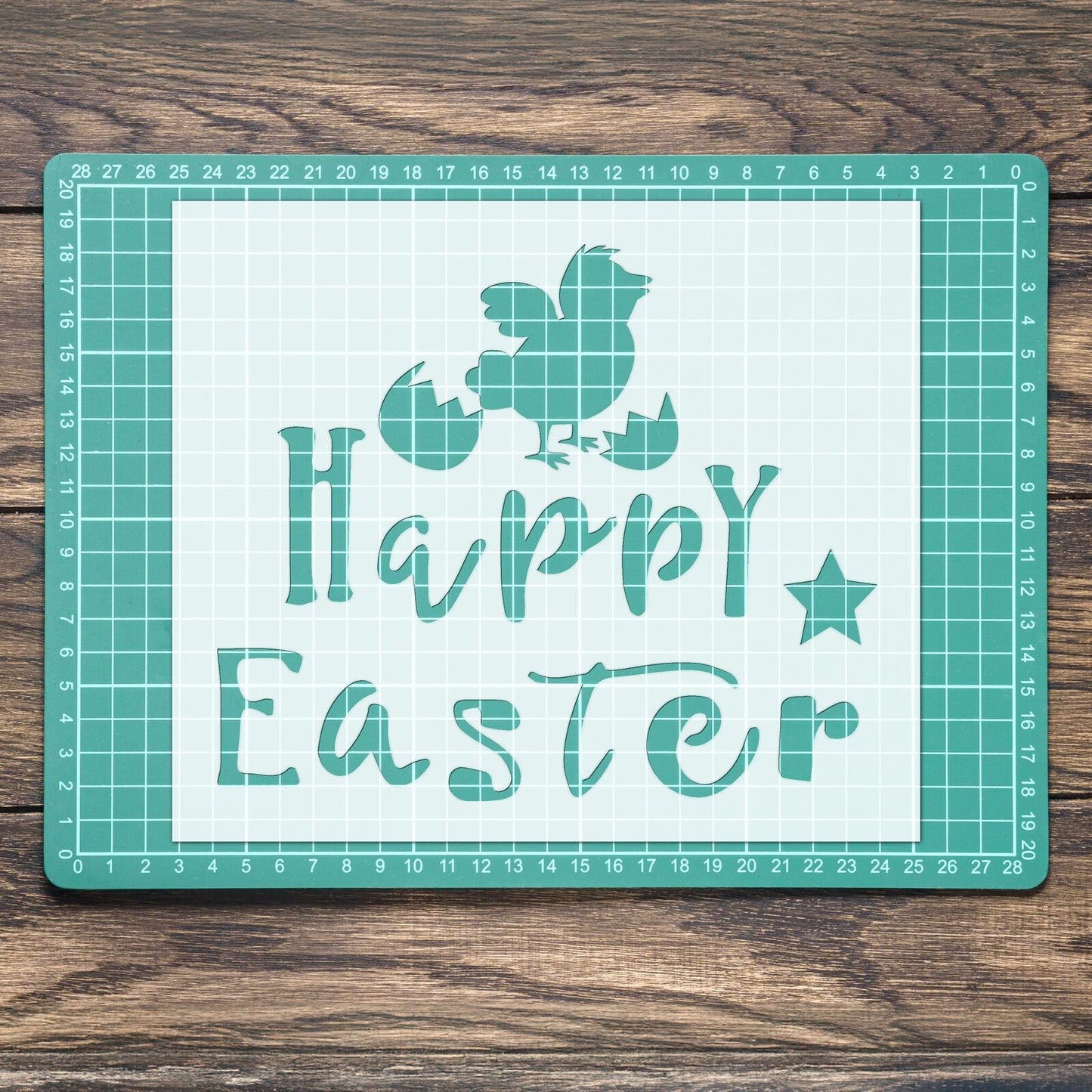 STENCIL HAPPY EASTER HOLIDAY CHICK QUOTE MYLAR WALL ART CRAFT  AIRBRUSH