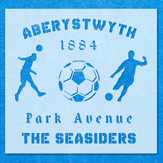 Aberystwyth Town Stencil, Football Sports Mylar Airbrush Painting Wall Art Crafts