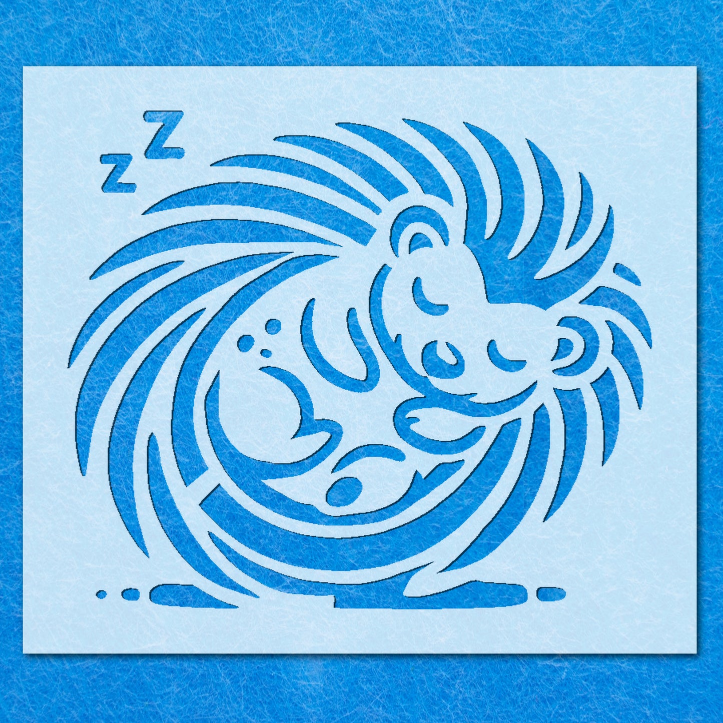 Hedgehog Smiling Stencil, Mylar Airbrush Painting Wall Art Crafts